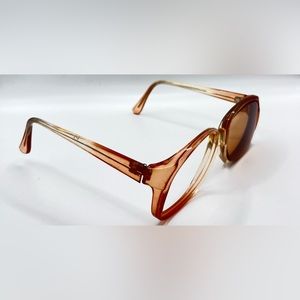 Vintage M3 3096 Brown Translucent Square Sunglasses Frames Only